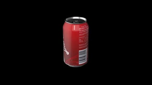 3D Rotating Beverage Can with Alpha Channel