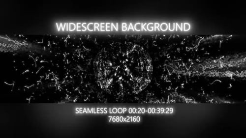 Widescreen Abstract Background Loop with Glowing Particles