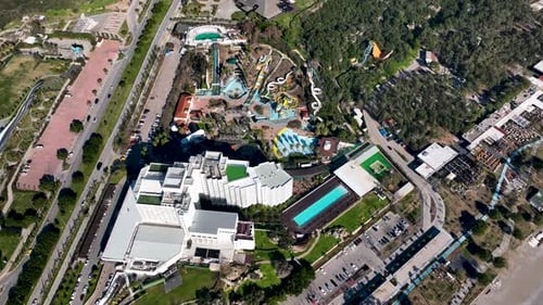 Hotel on the Beach Aerial View Turkey Antalya 4 K