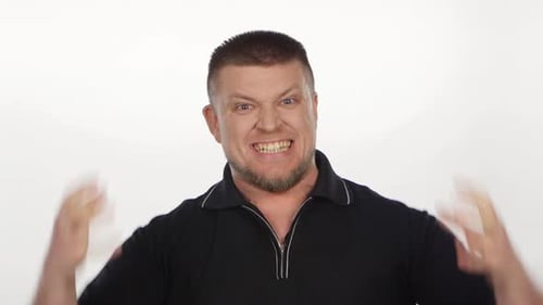 Angry Man Yelling with Frustration and Disgust