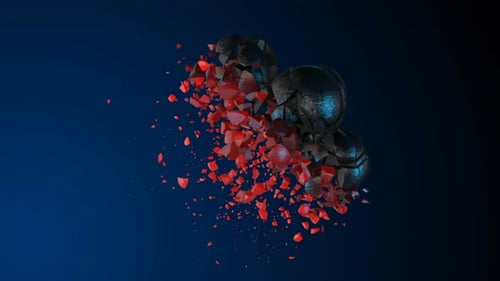 Metal Sphere Explosion Animation