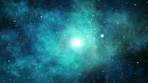 Abstract Space Nebula Animation with Glowing Stars