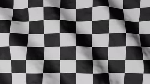 Animated Waving Racing Checkered Flag Loop