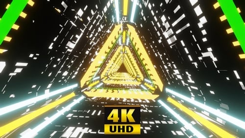 Tunnel Vj Loop Disco Flight 4K