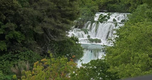 Skradin's Waterfall, Skradinski Buk, Krka Natural Park, Near Sibenik in Damaltia, Croatia