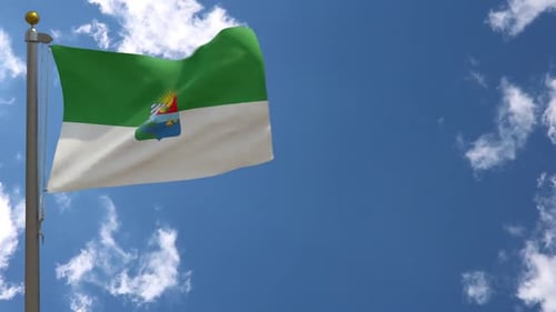 Drapeau du département de Sucre (Colombie) sur mât
