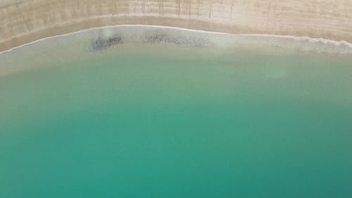 Aerial footage of a beautiful beach