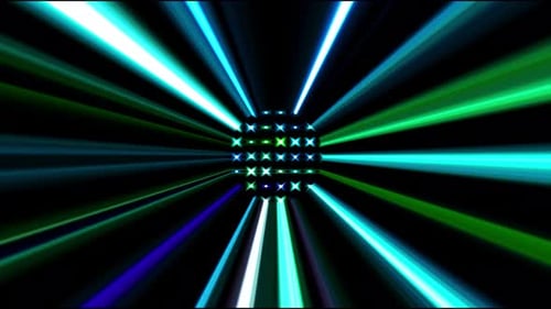 shining brightly the lines set the motion of the colorful waves, on a black background