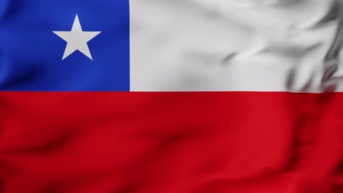 Realistic Waving Flag of Chile Animation