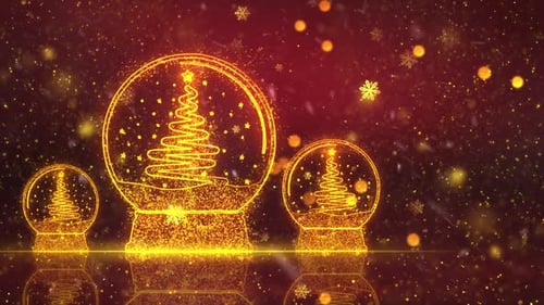 Christmas Snow Globe Background 4