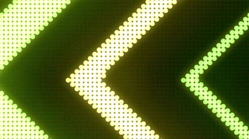 Glowing Dotted Chevron Arrows Looping Background Animation
