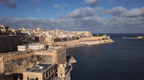 Aerial View of Valletta Old Town, Malta