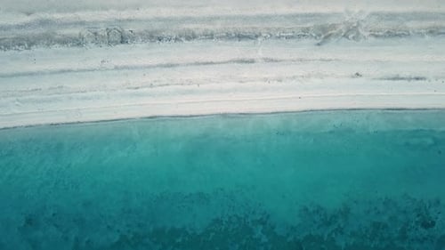 Salda Lake, Burdur, Turkey. Salda Lake Aerial View white sand