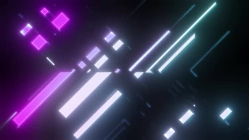 Abstract Futuristic Looking Video Loop With Bright Colors