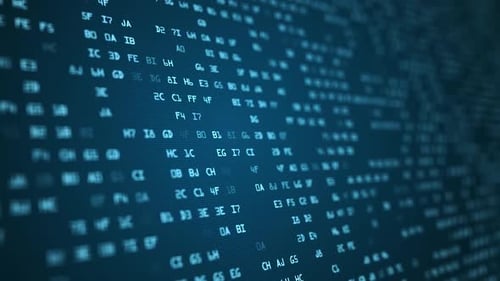 Futuristic information technology background. binary code high tech background.