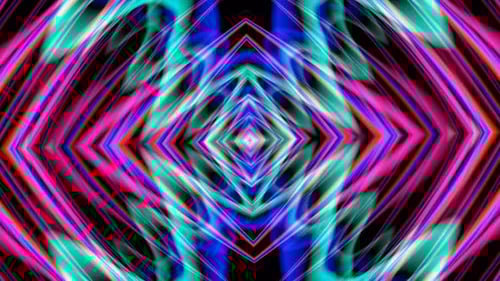 Transbordamentos pulsantes de um caleidoscópio de formas abstratas 02