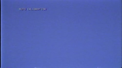 VCR Auto. Calibration on blue screen.
