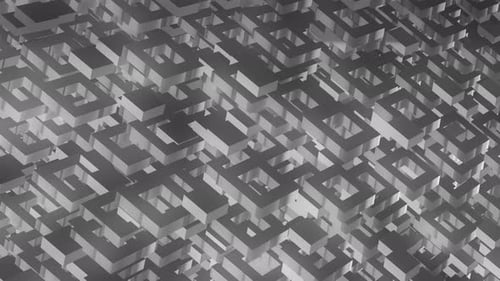 Abstract 3D Geometric Interlocking Squares Background Loop