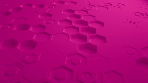 Pink Abstract Hexagon Geometric Surface Seamless Loop UHD