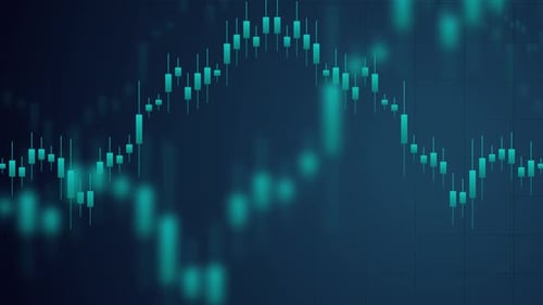 Modern Financial Candlestick Chart Animation Background