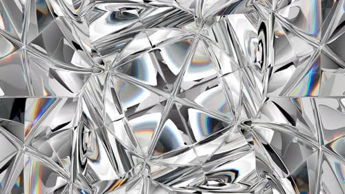 sparkling gemstone macro rotating seamless loop. kaleidoscope