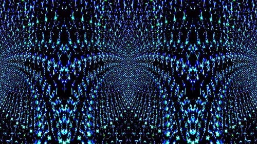 lumières clignotantes colorées animées en forme de ligne pointillée, sur fond noir