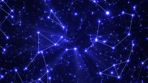 Futuristic Blue Glowing Digital Network Background