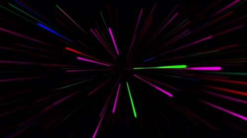 Neon Bursting Light Rays Dynamic Background