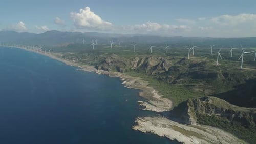 Solar Farm Windmills
