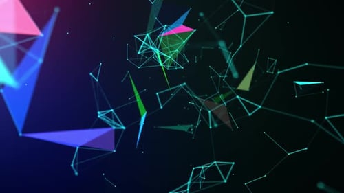 Dynamic Futuristic Digital Network Connection Abstract Background