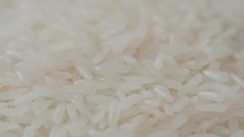 Pouring white rice