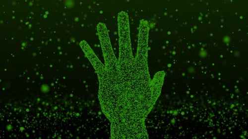 Hacker Hand Abstrakte Technologie Netzwerk Datensicherheit Angriff Hacking Computer Netzwerk Seamless Loop