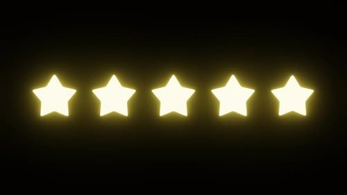 Golden Style Rating Star Element 3d illustration rendering 4k resolution video