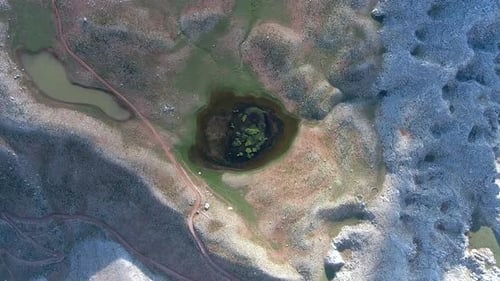 High Altitude Mountain Lake Topography