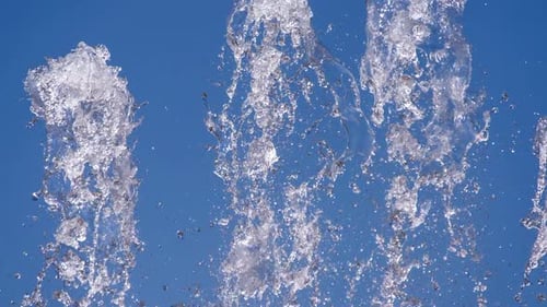 Zittern der Wasserstrahlen