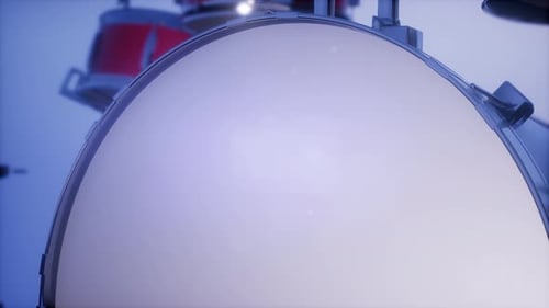 Modern Drum Set with Reflective Light Transition