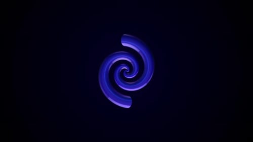 Abstract Glowing Blue Spiral Expanding Background