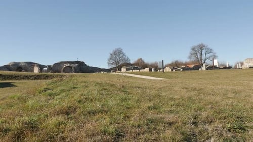 GAMZIGRAD, SERBIA - DECEMBER 25, 2017 Felix Romuliana built by Roman Emperor Galerius. The construct