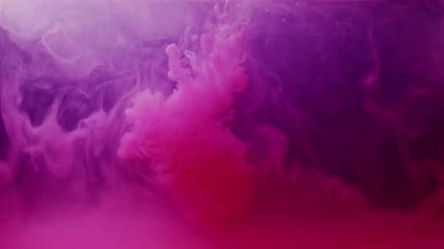 Abstract Pink and Purple Liquid Swirling in Water