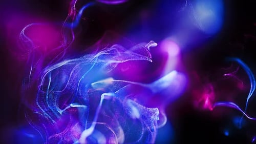 Purple Colorful Particles Background Loop 4K