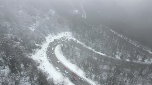 Snow Covered Mountain Trail