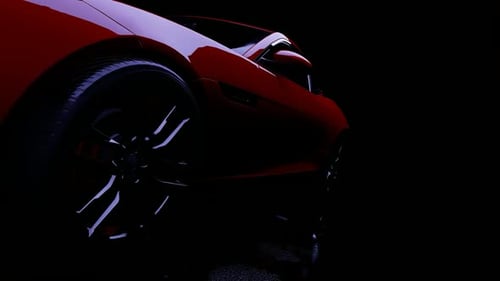 Sleek Luxury Sports Car Rotating Reveal