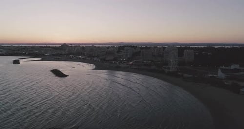 Panorama of the Seaside Resort of La GrandeMotte in the Rising
