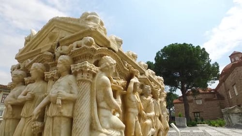 Ancient Sarcophagus in Daytime