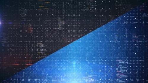 Futuristic Digital Data Grid Animated Background