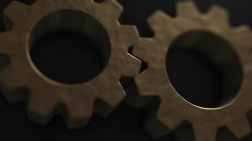 Interlocking Gears Mechanical Animation Loop