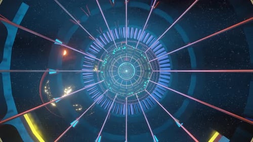 Sci Fi Futuristic Technology Space Tunnel Scifi Corridor