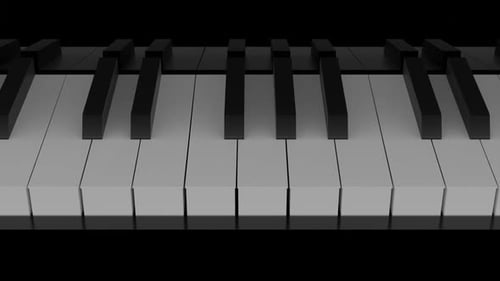 Animated Piano Keys Playing Loop Background