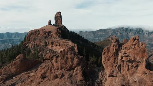 Flying over Rocks, Forests 4K