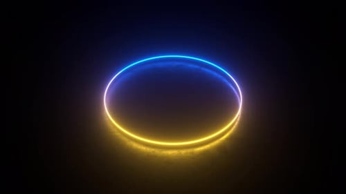 Multicolored neon circle